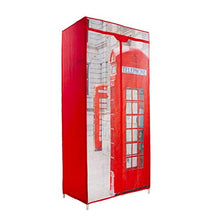 made2trade Armadio pieghevole con chiusura lampo – 160 x 75 x 45 cm – Telephonebox