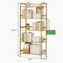 DUTUI Scaffale Semplice, Libreria per Studenti dal Pavimento al Soffitto, Scaffale per Bambini in bambù Multistrato Semplice E Moderno, 70X40x155cm