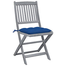 vidaXL Sedie da Giardino Pieghevoli 6pz con Cuscini in Massello Acacia