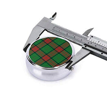 Maxwell - Mini portapillole in metallo rotondo per medicine, per borsa da tasca, borsa da viaggio, idea regalo, motivo: tartan