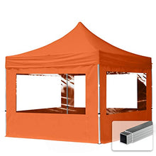 TOOLPORT Gazebo Pieghevole Giardino 3x3m - 4 Laterali Pesca Alluminio Telo Poliestere 100% Impermeabile Padiglione Mercati Sagre