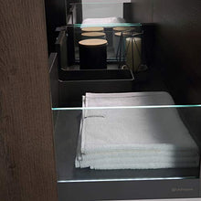 Mobile da bagno sospeso Freya 1900 effetto legno- cassetti con illuminazione a LED