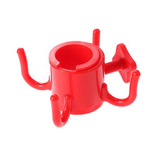 LIOOBO Gancio Appeso da Ombrello Spiaggia Gancio in Plastica a 4 Fori (Rosso)