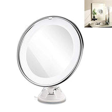 SPLLEADER 1pc Durevole Moda Pratica 7X ingrandimento Specchio a Specchio a Specchio LED con Ventosa Rotondo Trucco Specchio cosmetico per Le Donne degli Uomini