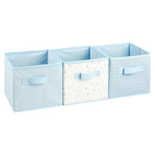 3 Cubi portaoggetti per bambini, colore: blu