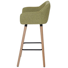 Serie Malmoe 2X sgabelli T381 Tessuto Legno Massiccio Verde