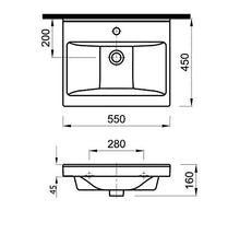 Mobile bagno Rio 550 rovere chiaro