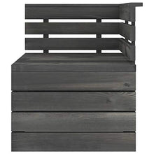 vidaXL Set Divani da Giardino su Pallet 7 pz Legno Pino Grigio Scuro