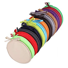 eewopjkj Cuscini per sedie Rotondi per Sedia da Pranzo Confezione da 2 con Lacci Cuscini per sedili universali Cuscini per Esterni per Interni Cucina da Giardino-Verde 30x30 cm (12x12 Pollici)