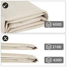 SONGMICS GFC92EC Copertura Protettiva per Mobili Arredamento da Giardino, Tavoli e Sedie da Cortile, per Esterno, Impermeabile, Rettangolare, Beige, 250 x 200 x 80 cm