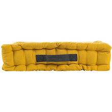CDaffaires - Set di 2 cuscini da pavimento, 100% cotone, 45 x 45 x 10 cm, colore: Giallo/Antracite