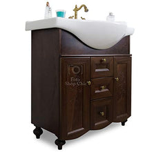 Shop Chic Mobile Bagno 85 cm Arte povera Completo con Specchio e intarsi