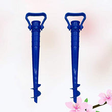 Yardwe 2 supporti regolabili per ombrellone da spiaggia in plastica, per ombrellone da spiaggia, blu (42 cm)