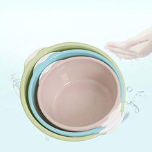Lavandino in plastica per uso domestico, piccolo e spesso, rotondo, lavabo, lavabo, lavabo piccolo, blu