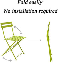 Muy, set di mobili da giardino per patio, tavolo e sedie pieghevoli, 3 pezzi, set da balcone, impermeabile, colore: rosa