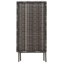 E E-NICES Tavolo Pieghevole Grigio 80x45x75 cm in Polyrattan