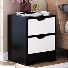 HYY-YY comodino nero comodino comodino comodino 2 cassetti comodino per camera da letto camera da letto comodini (colore : nero, dimensioni: 30 x 31,5 x 41,2 cm)