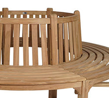 KMH®, panca per albero a 360° (cerchio) con schienale in legno di teak massiccio! (#102092)