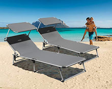 BRUNNER Lettino prendisole per spiaggia, mare, piscina e giardino MALIBU' colore Grigio