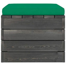 vidaXL Pouf da Giardino su Pallet con Cuscino in Legno di Pino