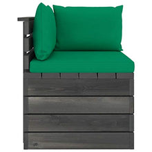 vidaXL Divano da Giardino 2 Posti su Pallet con Cuscini Massello Pino