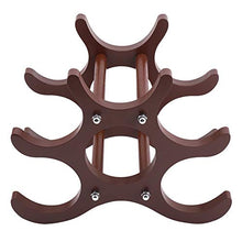 Rehomy Wooden Red Wine Rack Red Wine Holder Shelf Stand 6 Bottles