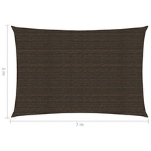 vidaXL Vela Parasole 160 g/m² Marrone 5x7 m in HDPE