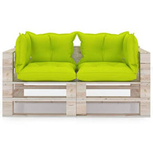 vidaXL Divano da Giardino Pallet 2 Posti con Cuscini in Legno di Pino