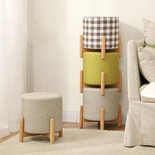 DXAQC Moda Legno Supporto poggiapiedi Ottomani sfoderabile Copridivano in Cotone Sgabello Adatto per Soggiorno camere da Letto (D)