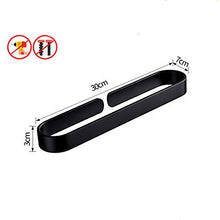 YunNasi Portasciugamani senza foratura per WC e bagno, 30 cm/40 cm/50 cm (30 cm, nero)