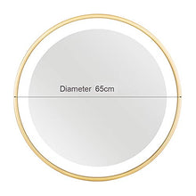 XMYS-Mirror Specchio Bagno, Specchio cosmetico a Parete, specchiera Specchio LED con Lampada, Specchio per Trucco Rotondo Specchio a Parete per WC Specchio da Bagno,d'oro,iameter65cm