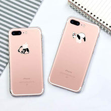 per custodia per iPhone 7 Plus/iPhone 8 Plus, CrazyLemon silicone TPU con motivo panda creativo per cellulare Custodia protettiva per iPhone 7 Plus/iPhone 8 Plus - Sotto il panda