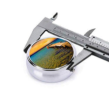 Scatola rotonda per medicina portatile, mini pillole in metallo, dispenser per pillole tascabili, borsa da viaggio, regalo per banchina, tramonto