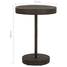 FAMIROSA Tavolo da Giardino Marrone 75,5x106 cm in Polyrattan