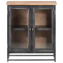 vidaXL Credenza Grigia 60x35x70 cm in Massello di Acacia e Acciaio