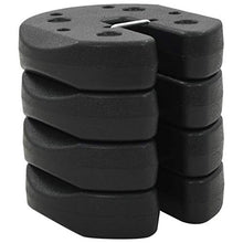 Festnight- Piastre di Peso per Gazebo in Cemento 4 pz 220x30 mm Nero