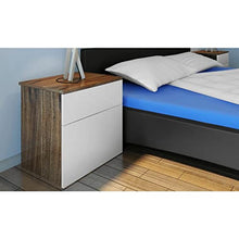 vidaXL 2x Comodini con Cassetto Marrone Bianco Set Tavolini Notte Armadietti