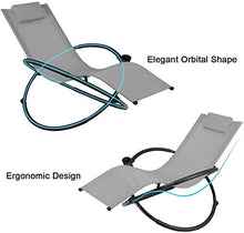 lilizhang Folding Zero Gravity Sedie Sdraio da Spiaggia reclinabile, for Beach Patio con Giardino, Camping