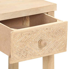 Tidyard 2 pz Comodino Moderno in Legno Massello di Mango,Comodino Camera da Letto Classico,Comodino con Cassetto,Comodino Cameretta,Tavolino da Salotto Comodino Porta Oggetti 40x30x43 cm