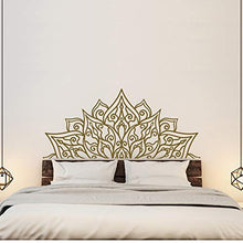 Vcnhln Testiera della Camera da Letto Decalcomania da Muro-Decorazione della Camera da Letto Testiera Letto Matrimoniale Mezzo Mandala Parete in Vinile 95X42cm