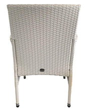 REDI GROUP Set da Giardino 4 Posti Bianco con Divano 2 Poltrone e Tavolo in Rattan Bianco e Cuscini Grigio, Ideale per Terrazza, Balcone, Bar, Ristorante, Dehors