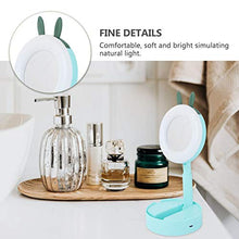Uonlytech Illuminato Vanity Specchio Per Il Trucco Pieghevole Cervi Orecchio LED di Tocco Del Sensore di Luce Up Specchio Portatile Illuminato Controsoffitto Specchi per La Casa Tavolo