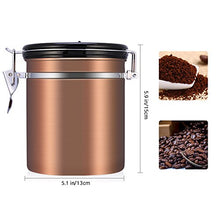 Camidy - Contenitore ermetico per chicchi di caffè, in acciaio INOX, 1,5 l