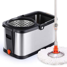 WAMSY Mop Mop Rotante A Doppio Secchio in Acciaio Inossidabile D5 Mop per Mop