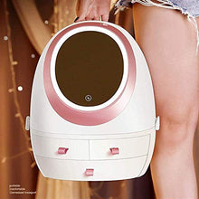 ZouYongKang Organizzatore di Trucco, Cabinet per Tenere Il Trucco Prodotti di Bellezza Accessori per Capelli, con Specchio per Il Trucco a LED, Adatto per controsoffitti per Il Bagno e cassettiere da