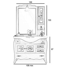 Shop Chic Arredo Bagno Completo Shabby 105cm