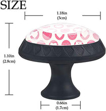 Geometrico Love Hearts Pattern Pink Pomelli per Porta Set di 4 Pomelli per Mobili Manopole per Cassetti Cucina Armadio Vetro