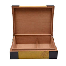 JKCKHA General Cigar Pacchetto Nero Giallo Cucitura Legno di Cedro humidor in Legno Scatola