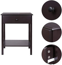Etnicart - Comodino legno MDF wenge tavolino da caffè divano salotto caffè 46x35xH60cm