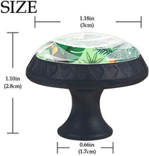Uccello Tucano Foglie Tropicali Pomelli per Porta Set di 4 Pomelli per Mobili Manopole per Cassetti Cucina Armadio Vetro